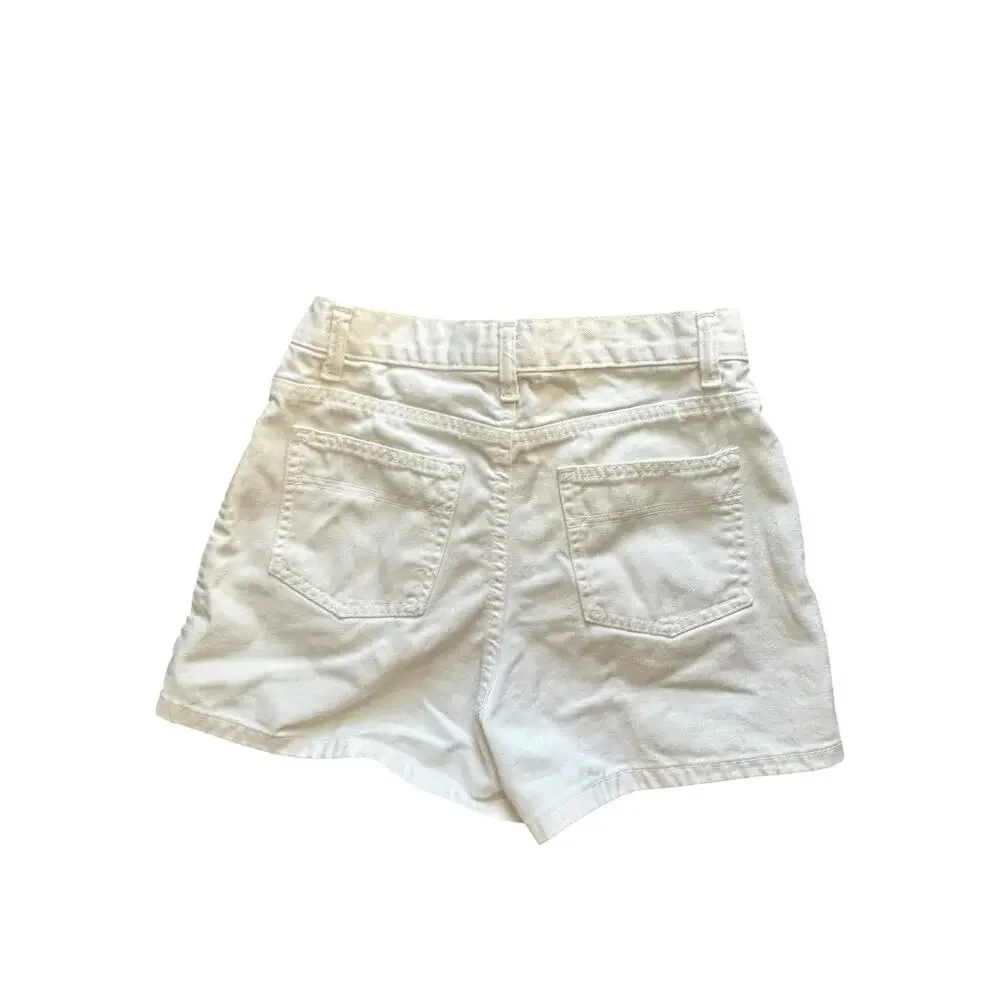 Vintage 90s ABE Honest Jeanswear High-Waisted White Denim Shorts Juniors Size 3